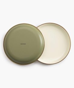Enamelware 2-Tone Dining Collection - Olive Drab