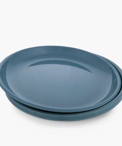 Rolled Enamelware Plate Set